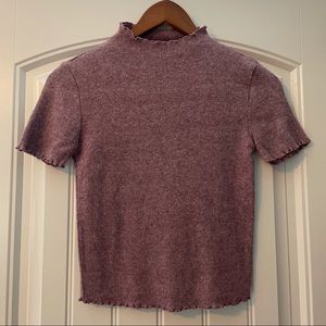 Forever 21 cropped turtleneck light sweater